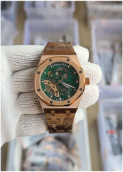 Signature Square Case,Royal Oak Skeleton Copper Green (Automatic)