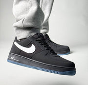 Airforce 1 Black Reflective Swoosh