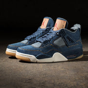 Air Jordan RETRO 4 X LEVIS BLUE DENIM