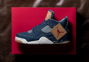 Air Jordan RETRO 4 X LEVIS BLUE DENIM