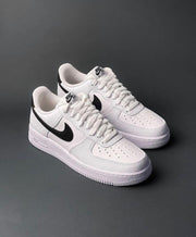 Airforce 1 low white black swoosh